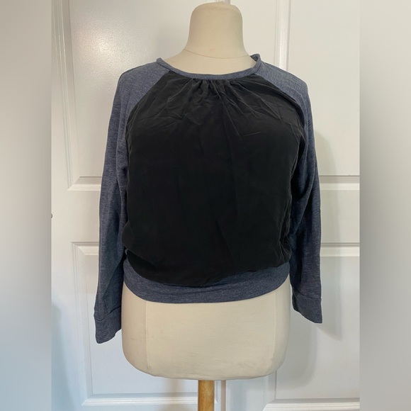 Armani Exchange Tops - Armani Exchange Large Silk Front Sweatshirt